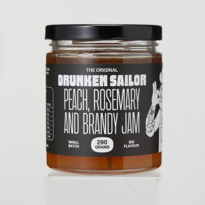 Drunken Sailor Peach Rosemary & Brandy Jam 290g