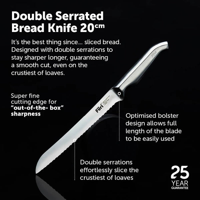 Furi Pro Bread Knife 20cm & Bread Board Set