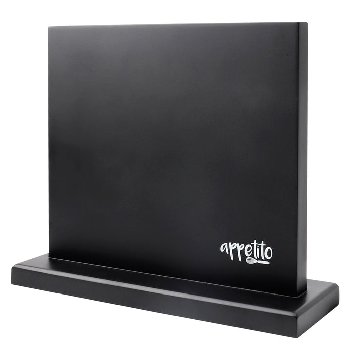 Appetito Double Sided Magnetic Knife Block - Matte Black