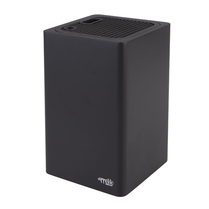 Appetito Square Universal Knife Block - Matte Black