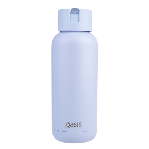 Oasis 'Moda' Ceramic Lined S/S Triple Wall Insulated Drink Bottle 1Lt - Periwinkle