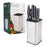 Appetito Square Universal Knife Block - Stainless Steel