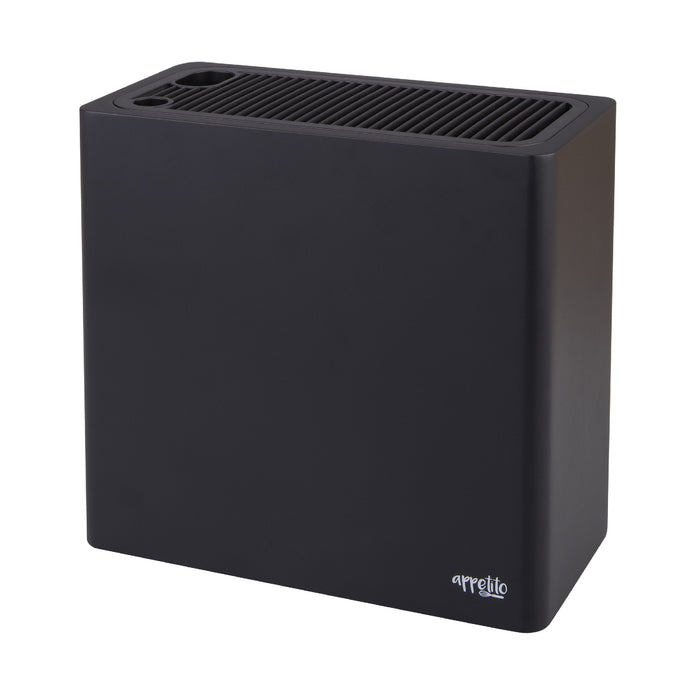 Appetito Rectangle Universal Knife Block - Matte Black