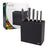 Appetito Rectangle Universal Knife Block - Matte Black