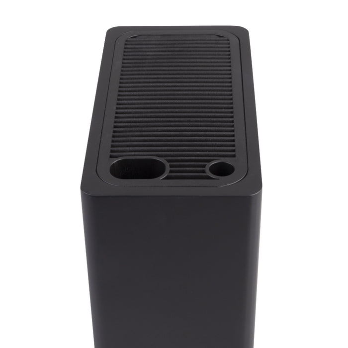 Appetito Rectangle Universal Knife Block - Matte Black