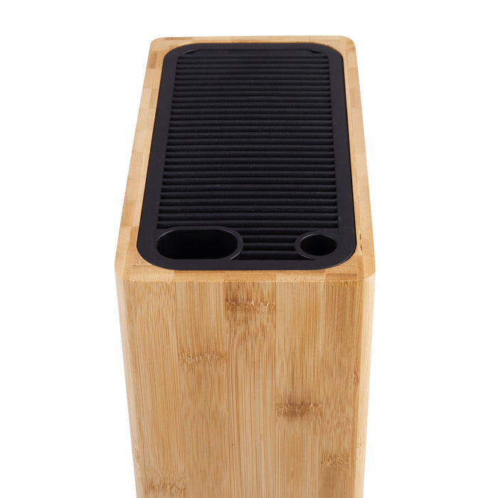Appetito Rectangle Universal Knife Block - Bamboo