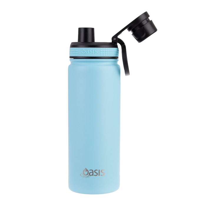 Oasis S/S Insulated Sports Bottle w/Screw Cap 550ml - Island Blue