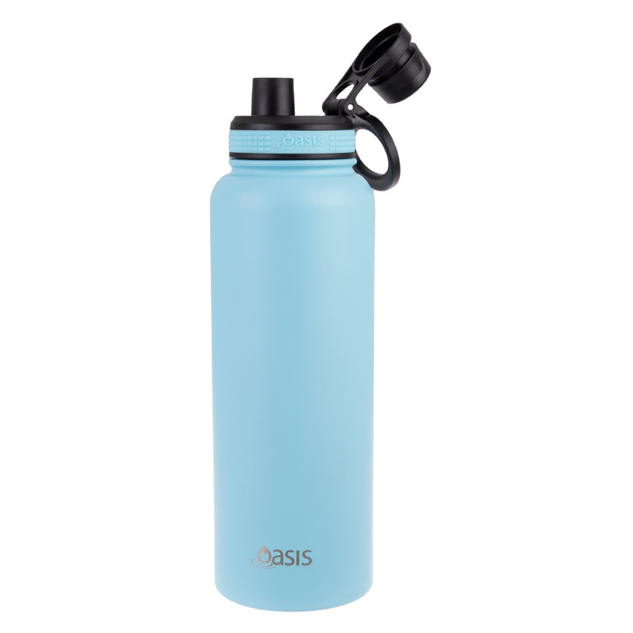 Oasis S/S Insulated Sports Bottle w/Screw Cap 1.1L - Island Blue