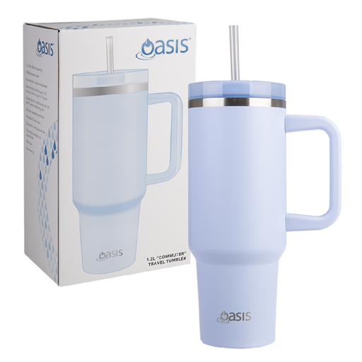 Oasis S/S Double Wall "Commuter" Travel Tumbler 1.2lt - Periwinkle