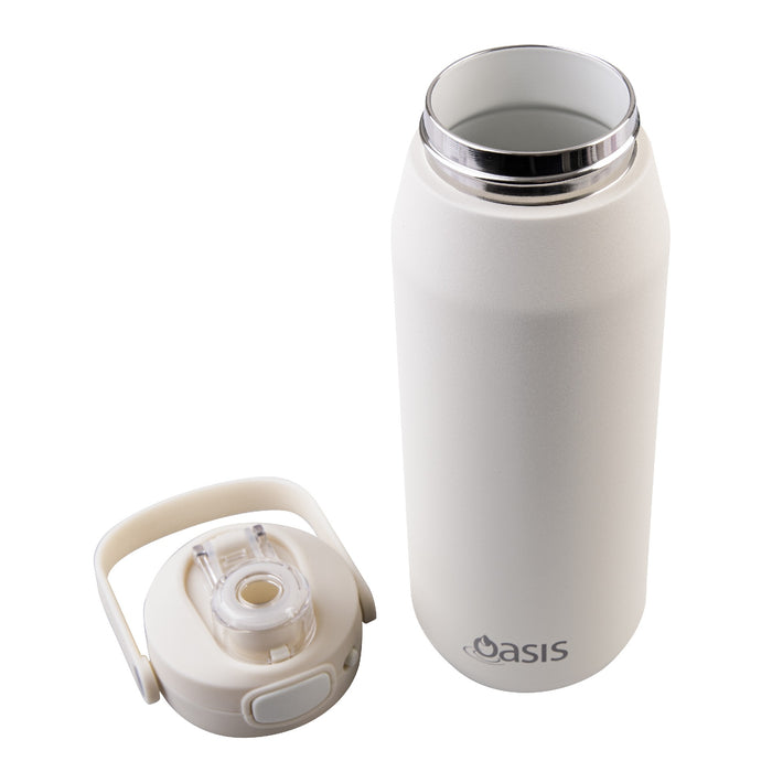 Oasis Ceramic Lined 'Capri' Drink Bottle 750ml - Alabaster