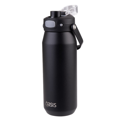 Oasis Ceramic Lined 'Capri' Drink Bottle 750ml - Black