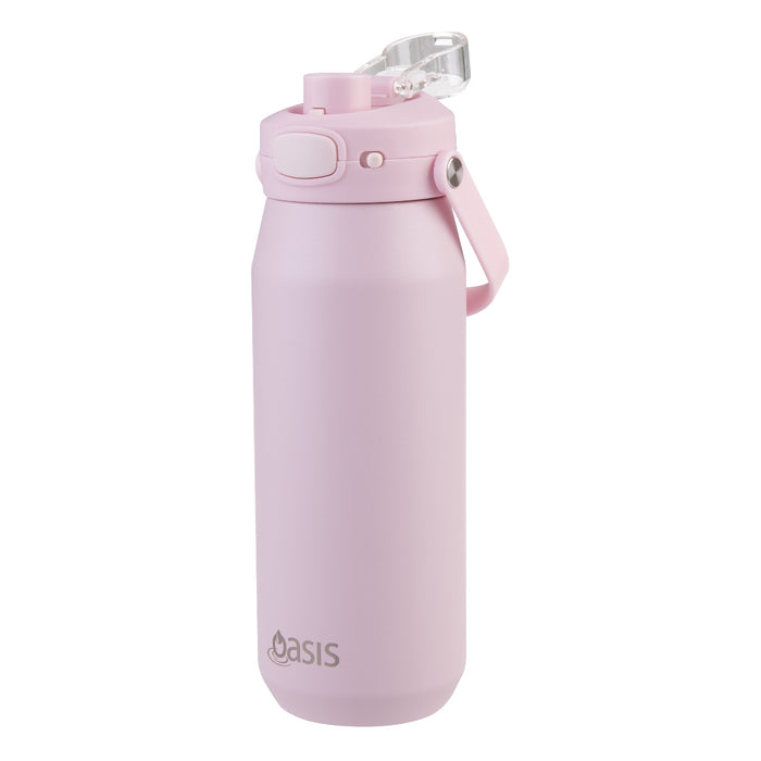 Oasis Ceramic Lined 'Capri' Drink Bottle 750ml - Pink Lemonade