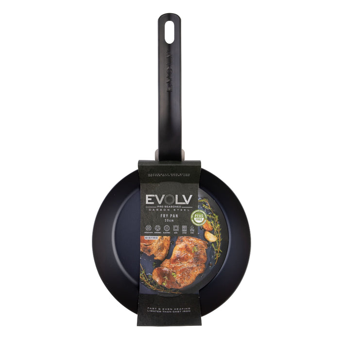 Evolv Pre-Seasoned Carbon Steel Fry Pan 20cm