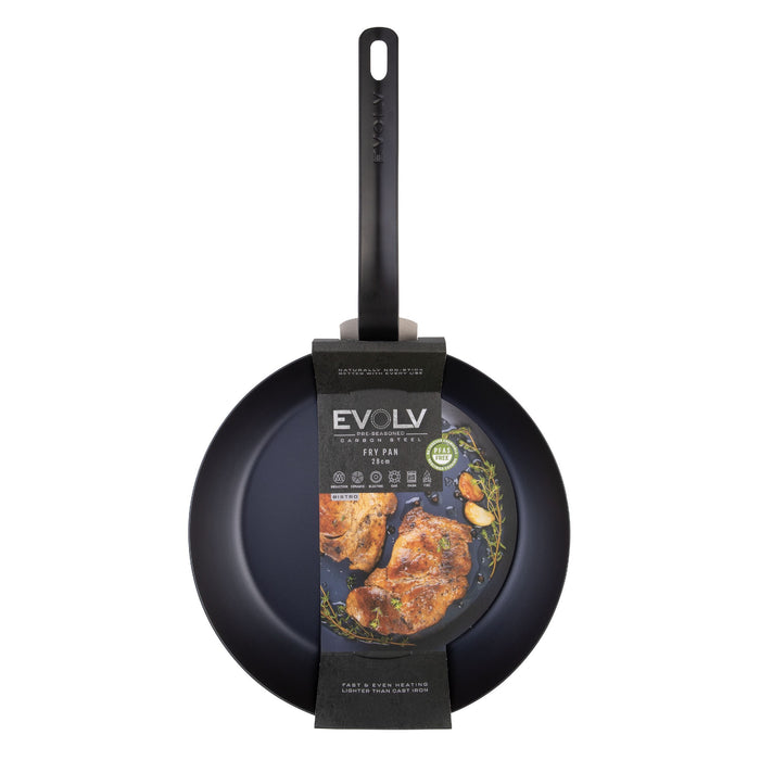 Evolv Pre-Seasoned Carbon Steel Fry Pan 28cm | Online Kitchen Shop