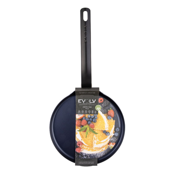 Evolv Pre-Seasoned Carbon Steel Crepe Pan 24cm