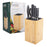Appetito Square Universal Knife Block - Bamboo