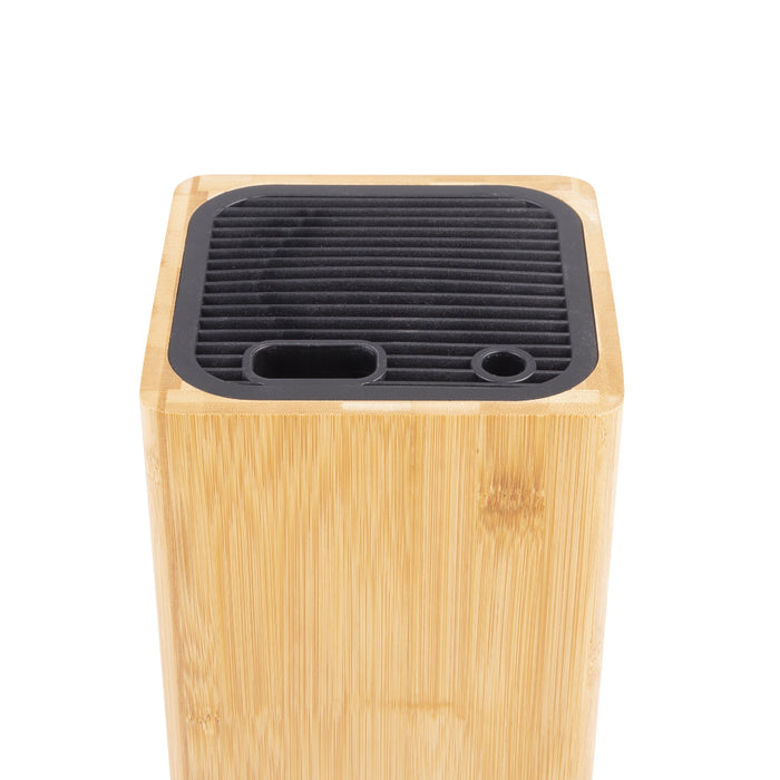 Appetito Square Universal Knife Block - Bamboo