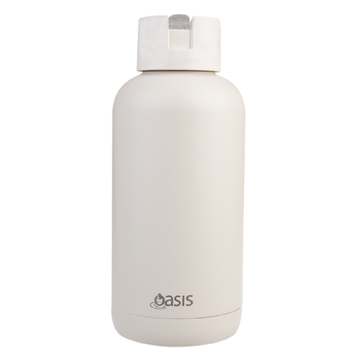 Oasis 'Moda' Ceramic Lined S/S Triple Wall Insulated Drink Bottle 1.5lt - Alabaster - Kitchen Antics