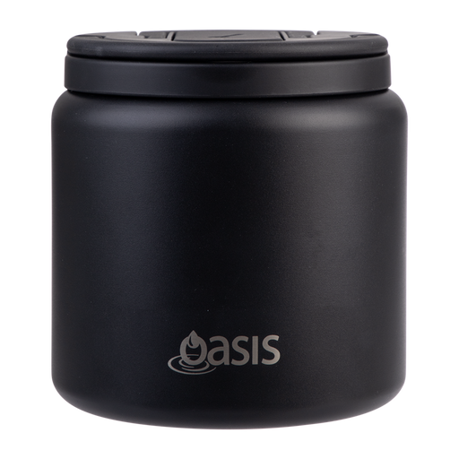 Oasis 700ml Stainless Steel Insulated Food Flask in Black | Kitchen Antics