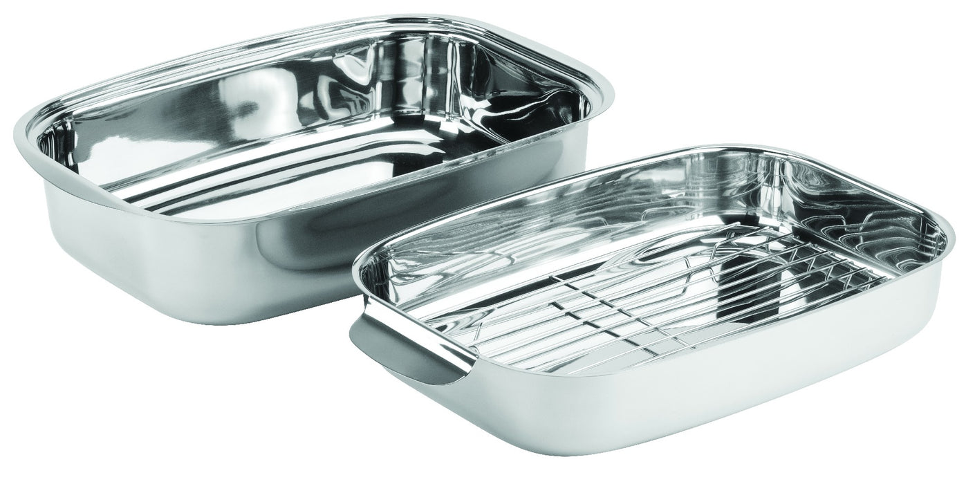 PYROSTEEL Double Roaster Set with Rack