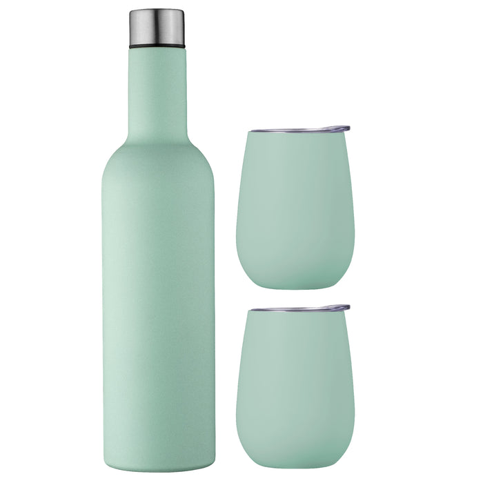 Avanti Double Wall Insulated Wine Traveller Set - Mint