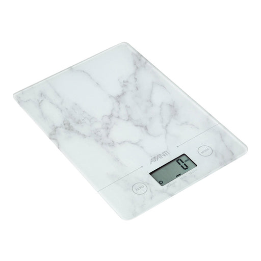 Avanti Compact Kitchen Scale - White Marble Print