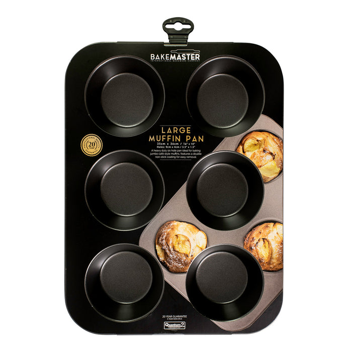 Bakemaster Muffin Pan Large 6 Cup - Non Stick