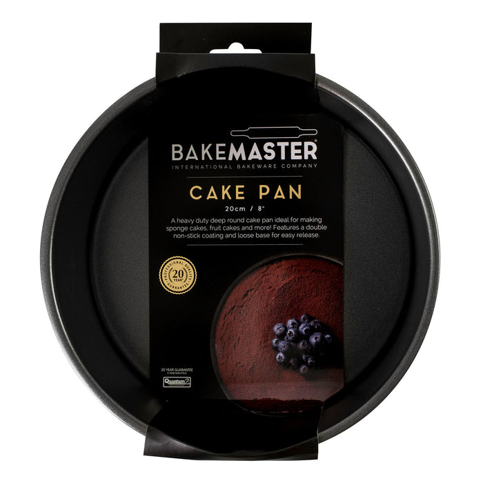 Bakemaster Loose Base Round Deep Cake Pan 20x8cm - Non Stick