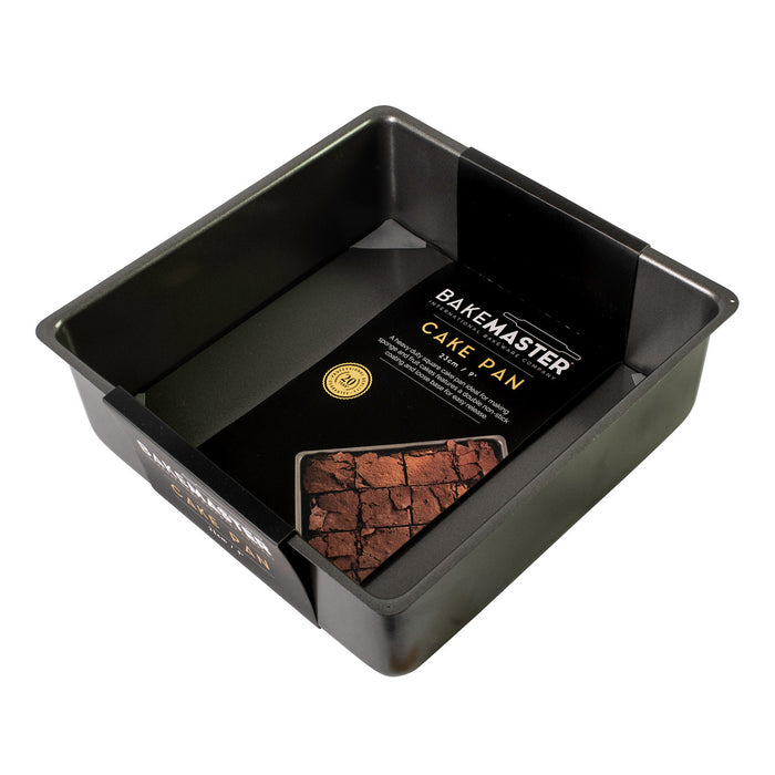 Bakemaster Loose Base Square Cake Pan 23x7cm - Non Stick