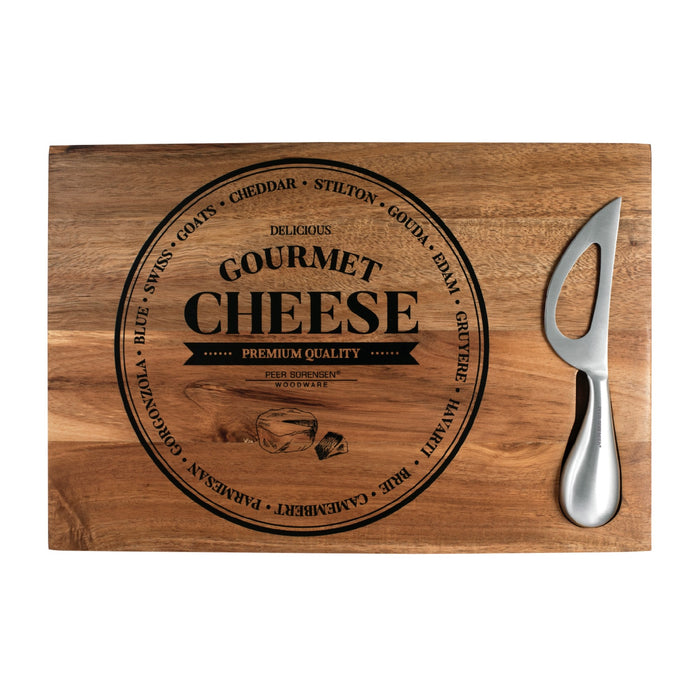 Peer Sorensen Rectangle Cheese Board 30x20cm with S/S Cheese Knife