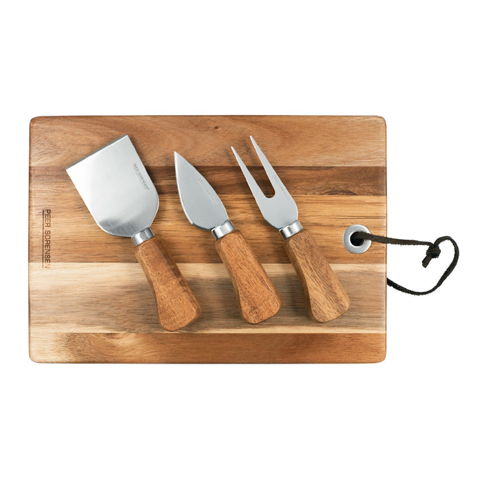 Peer Sorensen Rectangle Cheese Board w/ 3 Knives - Acacia