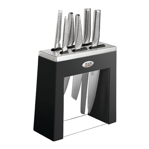 Global Kabuto 7 Piece Knife Set - Black