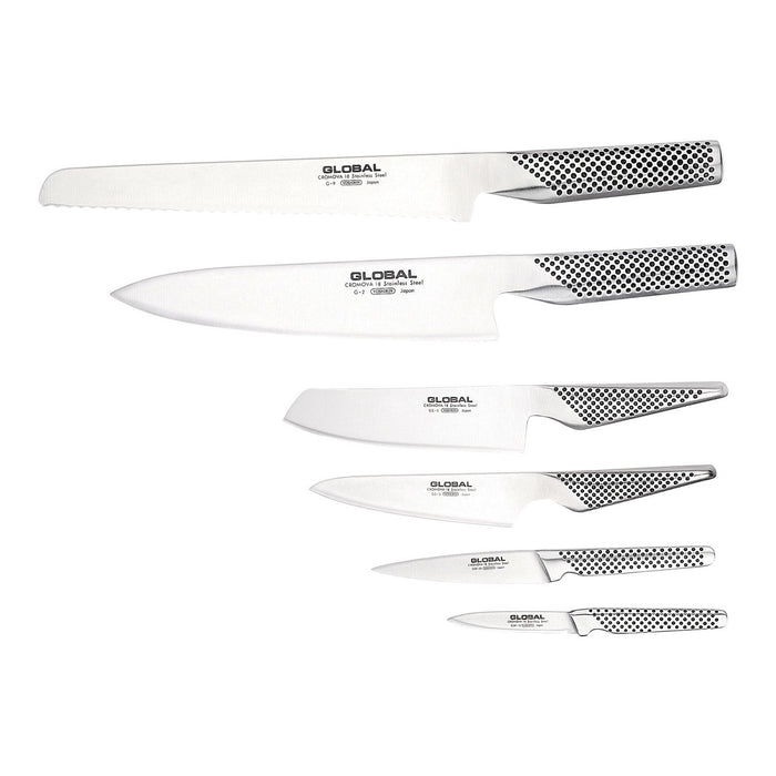 Global Kabuto 7 Piece Knife Set - Black