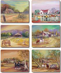 Cinnamon 'Homestead' Placemats Set of 6