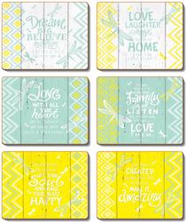Cinnamon 'Hello Yellow' Placemats Set of 6 