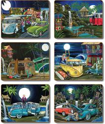 Cinnamon 'Luna Lovers' Coasters Set of 6 