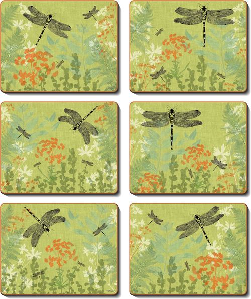 Cinnamon 'Dragonfly Delights' Coasters Set of 6