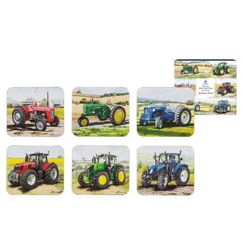 Ashdene Tractors Then/Now Coaster 6pk