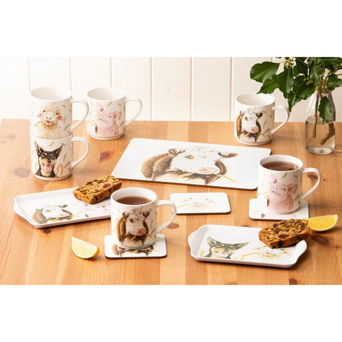 Ashdene Farmyard Faces '2' Stackable 4 Mugs