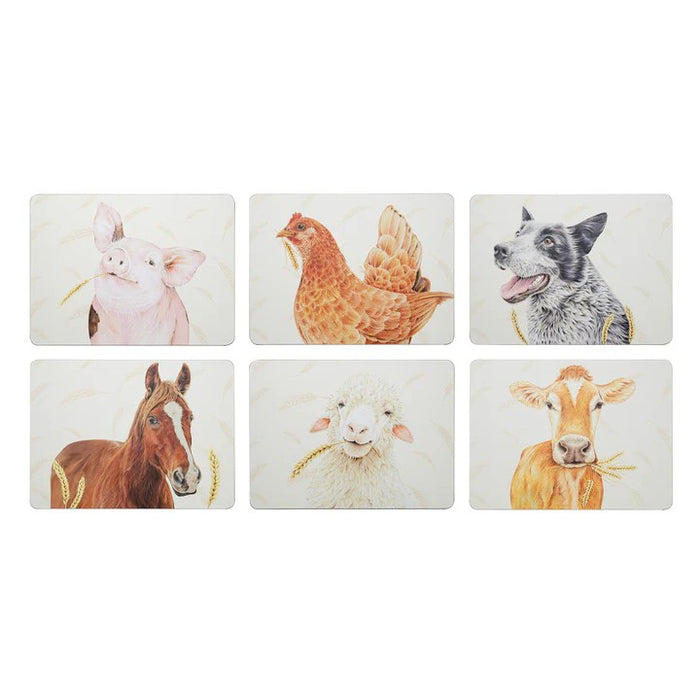 Ashdene Farmyard Faces '2' Placemat 6pk