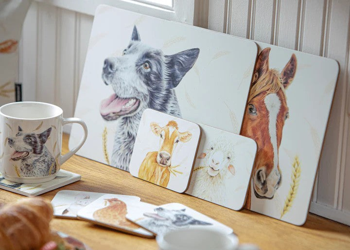 Ashdene Farmyard Faces '2' Placemat 6pk
