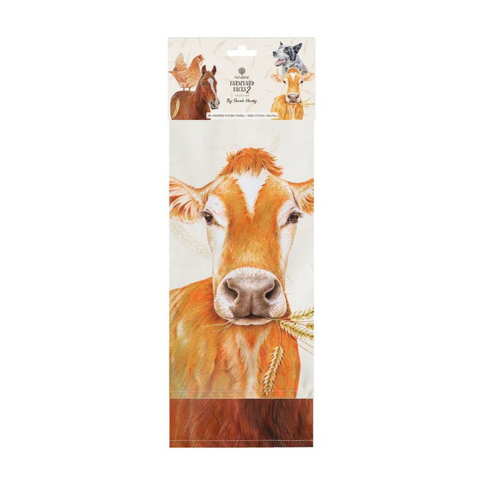 Ashdene Farmyard Faces '2' Kitchen Towel 2pk