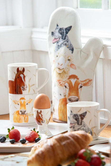 Ashdene Farmyard Faces '2' Oven Mitt 2pk