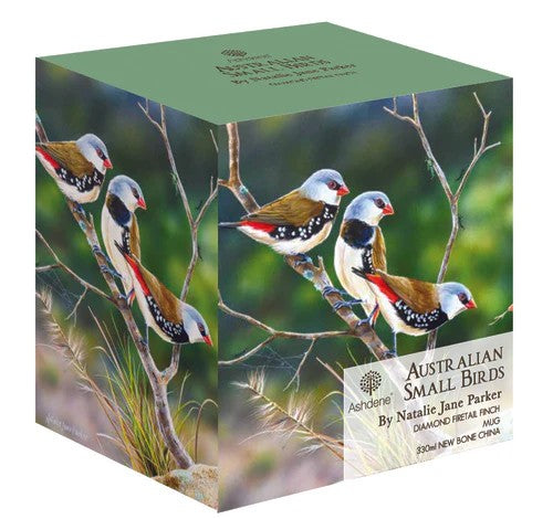 Ashdene Australian Small Birds Mug - Diamond Firetail Finch
