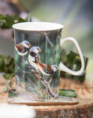 Ashdene Australian Small Birds Mug - Diamond Firetail Finch