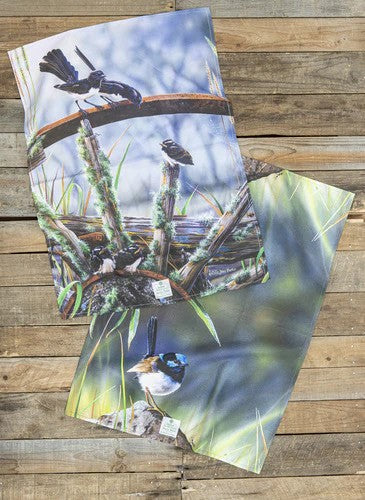 Ashdene Small Birds Kitchen Towel 2pk - Wren/Wagtail