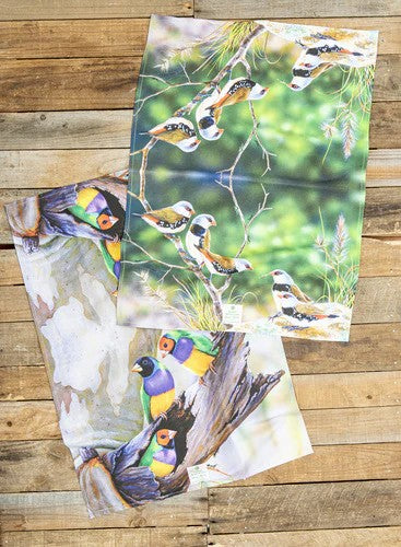 Ashdene Small Birds Kitchen Towel 2pk - Finch