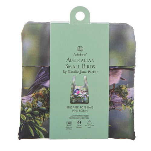Ashdene Small Birds Shopping Bag - Pink Robin