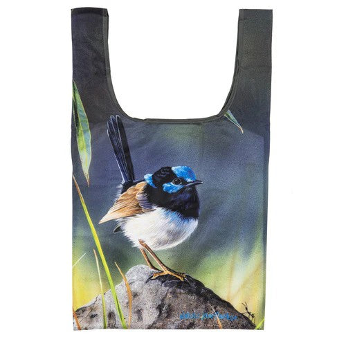 Ashdene Small Birds Shopping Bag - Blue Wren