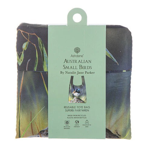 Ashdene Small Birds Shopping Bag - Blue Wren